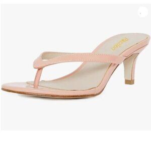 Pazzion Womens Fashion Flip Flops Open Toe Low Heels Thong Sandals Pink